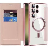 Custodia MagSafe per Samsung Galaxy S23 Ultra S918, Techsuit, SmartMag Book, Rosa — 3