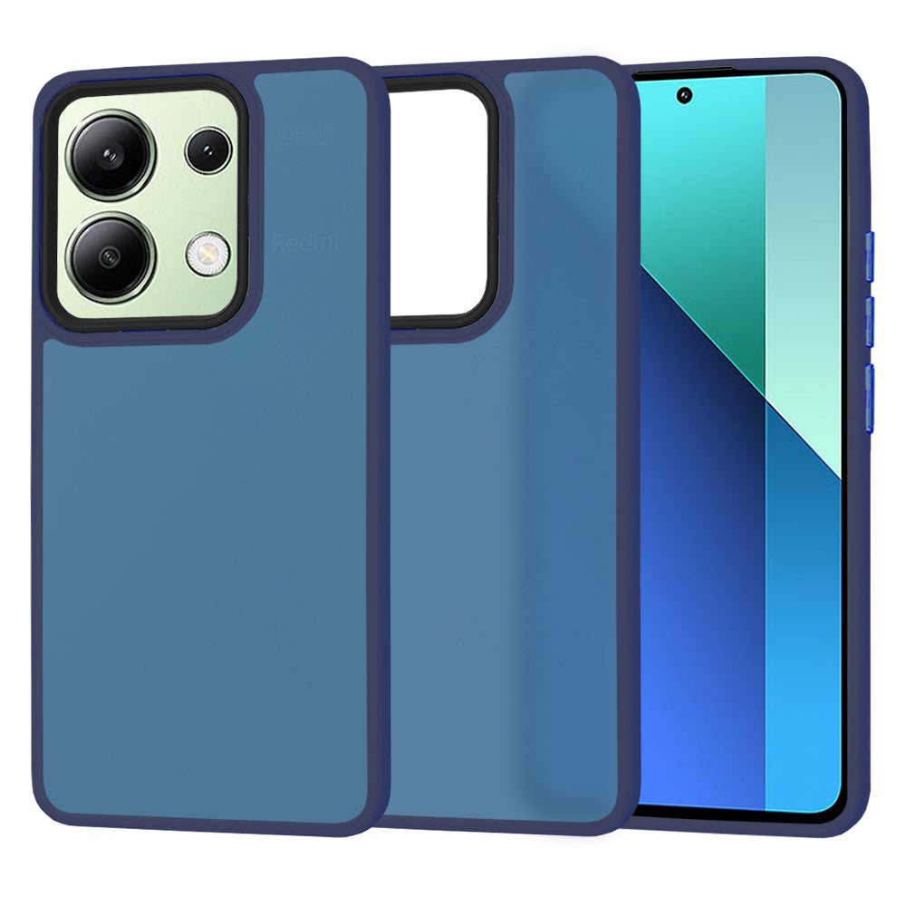 Custodia per Xiaomi Redmi Note 13 4G, Techsuit, HaloFrost, Blu scuro