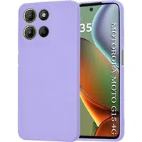 Custodia per Motorola Moto G15 / G15 Power, Techsuit, SoftFlex, Viola Chiaro — 3