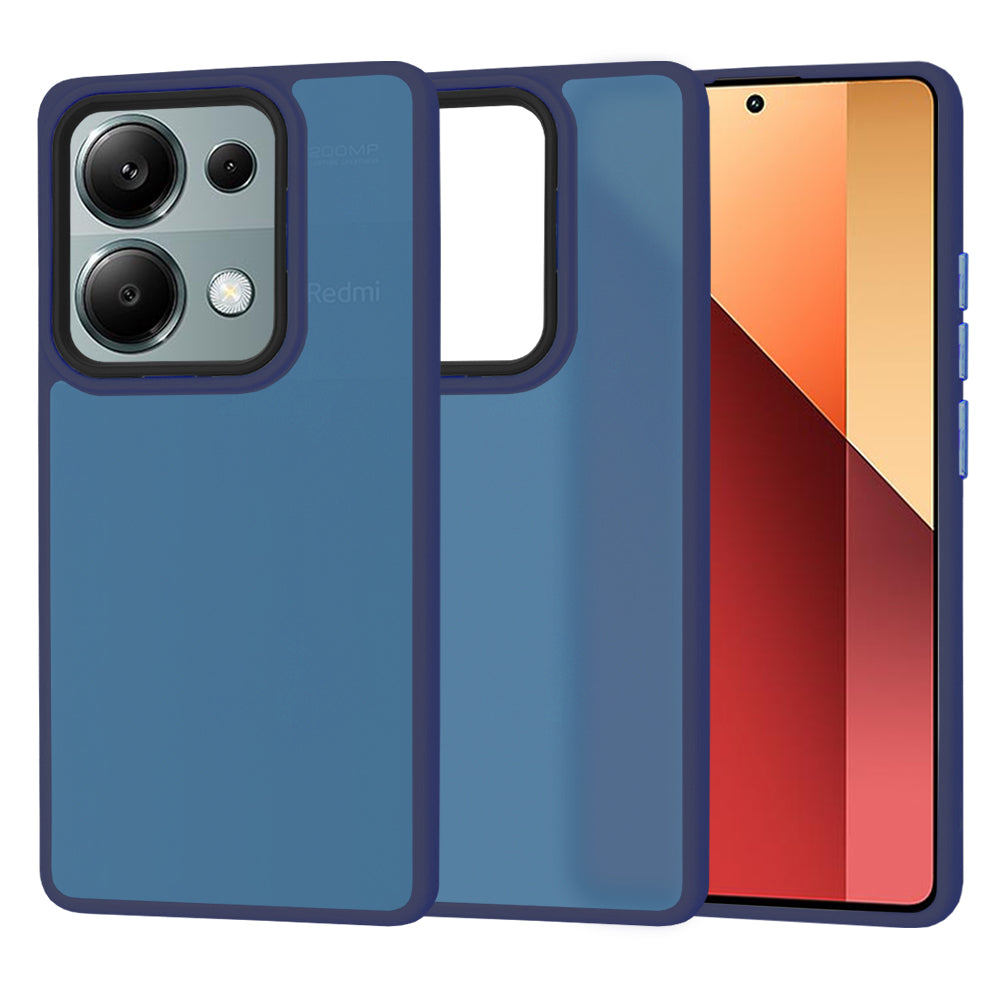 Custodia per Xiaomi Redmi Note 13 Pro 4G / Poco M6 Pro 4G, Techsuit, HaloFrost, Blu scuro