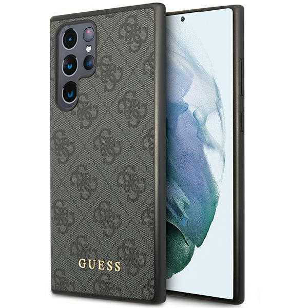 Guess Custodia per Samsung Galaxy S24 Ultra S928, Guess, 4G Metal Gold Logo, Nera