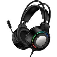 Cuffie Gaming 3.5mm Borofone BO112 Wave, RGB, 2m, Nere — 3