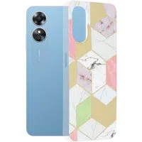 Custodia per Oppo A17, Techsuit, Marble, Viola — 3