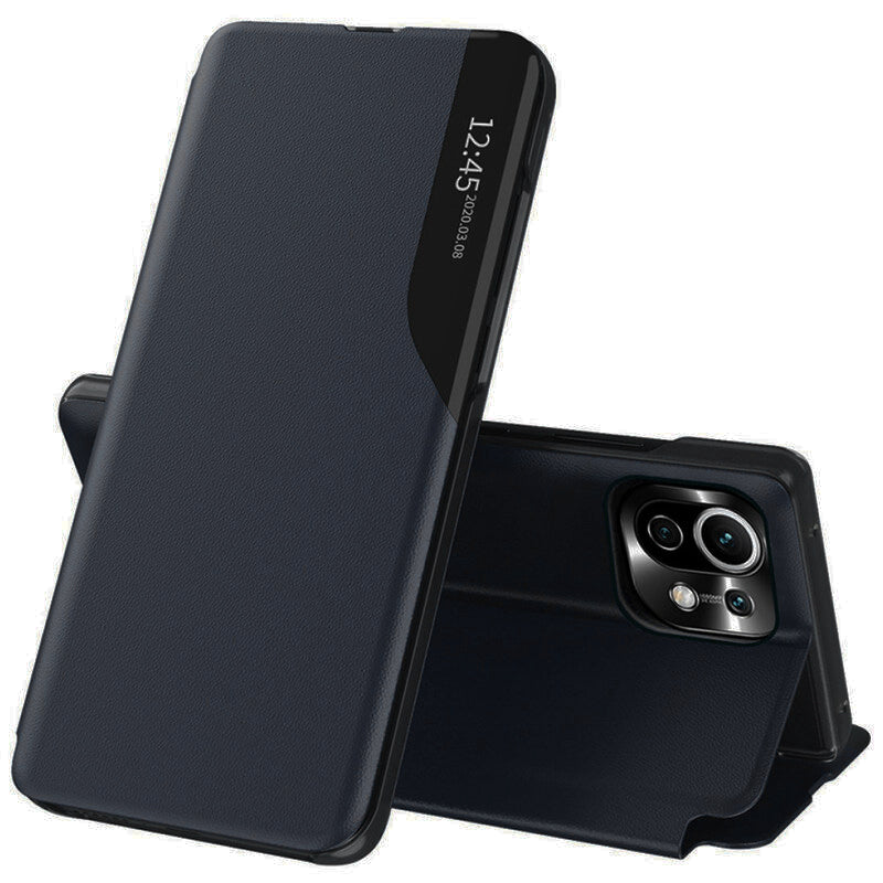 Techsuit Custodia per Xiaomi 11 Lite 5G NE / Mi 11 Lite 5G / 11 Lite, Techsuit, eFold, Blu Scuro