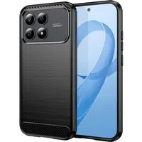 Custodia per Xiaomi Poco F8 Pro, Techsuit, Carbonio, Nera — 3