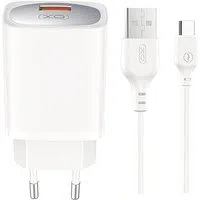 Caricabatterie da Rete con Cavo USB-C XO Design CE19, 18W, 3A, 1 x USB-A, Bianco — 3