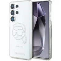 Custodia per Samsung Galaxy S25 Ultra S938, Karl Lagerfeld, IML Rhinestones Karl's Head, Trasparente — 3