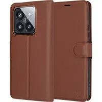 Custodia per Xiaomi 14 Pro, Techsuit, Leather Folio, Marrone — 3