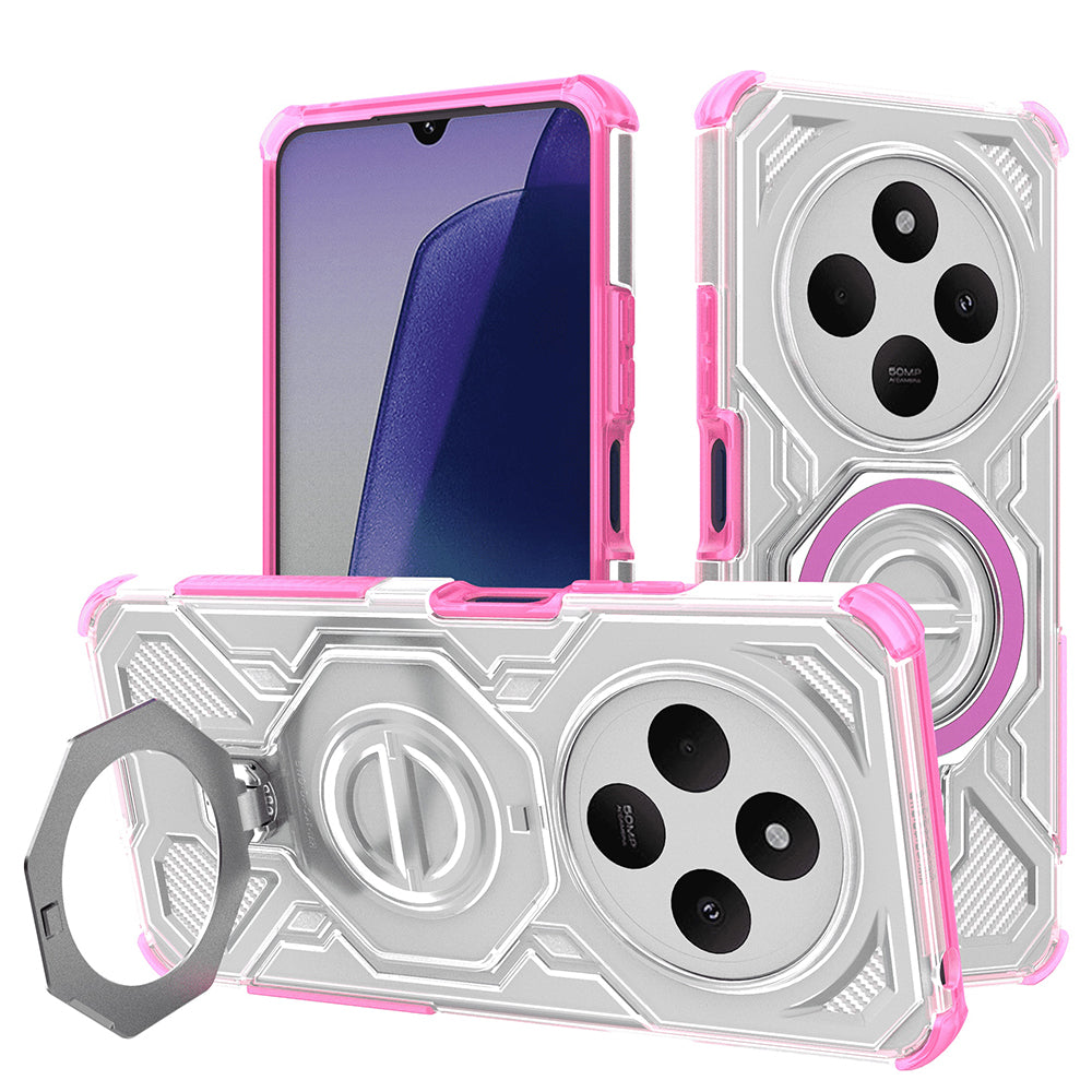 Techsuit Custodia per Xiaomi Poco C75 / Redmi 14C, Techsuit, Carbon Shield Pro, Rosa