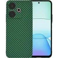 Custodia per Xiaomi Poco M6 4G / Redmi 13, Techsuit, Carbonite FiberShell, Verde — 3