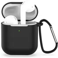 Custodia Techsuit Silicone per Apple AirPods Gen 1 / Gen 2, Nera — 3