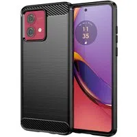 Custodia per Motorola Moto G84, Techsuit, Carbonio, Nera — 3