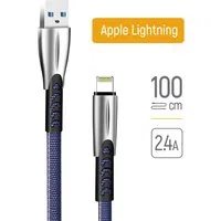Cavo Dati e Ricarica USB-A - Lightning ColorWay CW-CBUL010, 18W, 1m, Blu — 3