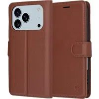 Custodia per Apple iPhone 17 Pro Max, Techsuit, Leather Folio, Marrone — 3