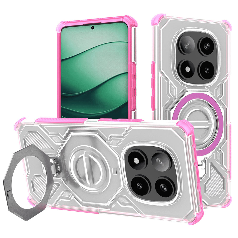 Custodia per Xiaomi Poco X7 / Redmi Note 14 Pro 5G, Techsuit, Carbon Shield Pro, Rosa