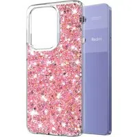Custodia per Xiaomi Redmi Note 13 Pro 4G / Poco M6 Pro 4G, Techsuit, Sparkly Glitter, Rosa — 3