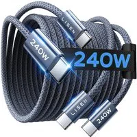 Cavo Dati e Ricarica USB-C - USB-C Lisen, 240W, 2m, Set 2 pezzi, Blu Navy YL0123070023 — 3