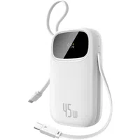 Batteria Esterna Baseus EnerFill FC31 Qpow 3, 20000mAh, 45W, QC + PD, 1 x USB-A - 3 x USB-C, Bianca P10082105213-00 — 3