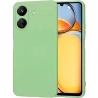 Custodia per Xiaomi Poco C65 / Redmi 13C, Techsuit, SoftFlex, Verde Chiaro — 3