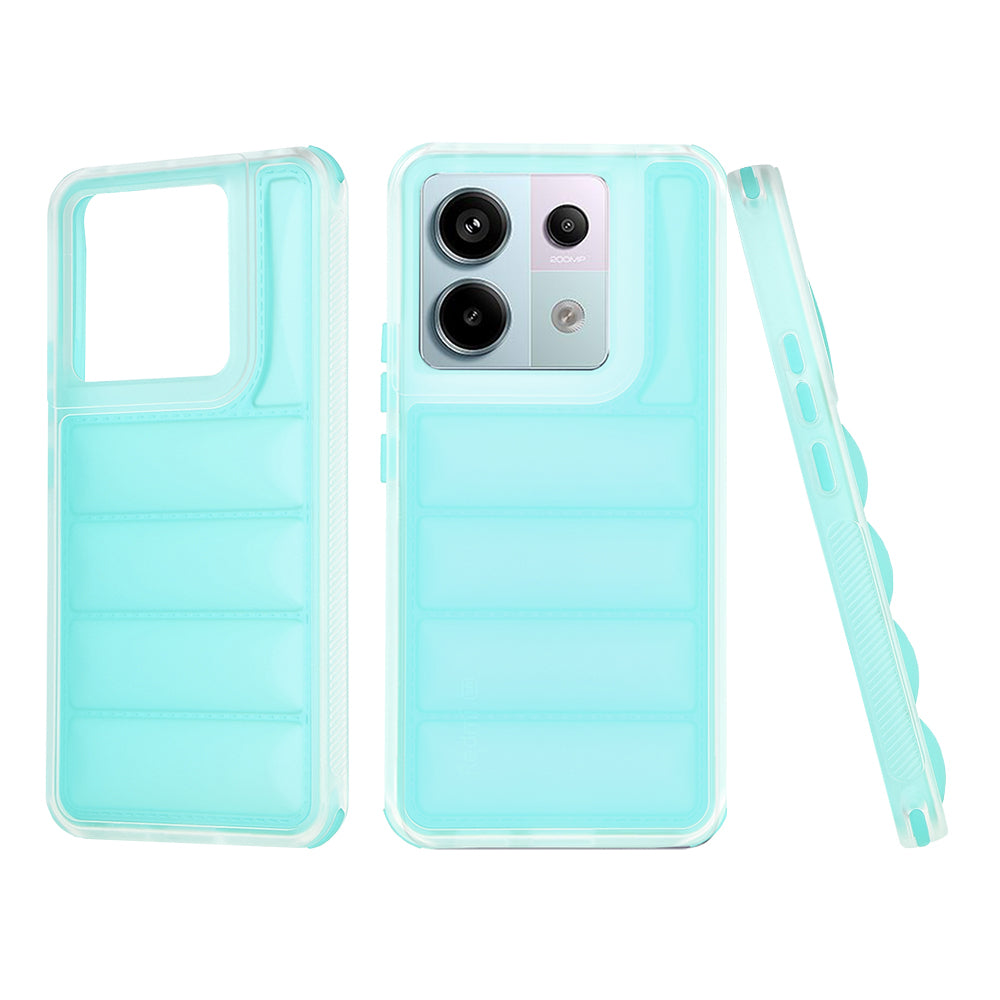 Custodia per Xiaomi Poco X6 / Note 13 Pro 5G, Techsuit, Wave Shield, Turchese
