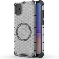 Custodia MagSafe per Samsung Galaxy A05 A055, Techsuit, HoneyComb Shield, Bianca — 3