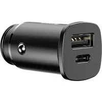 Caricabatterie da auto Baseus Square PPS, 30W, 5A, 1 x USB-A - 1 x USB-C, nero CCALL-AS01 — 3