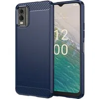Custodia per Nokia C32, Techsuit, Carbonio, Blu — 3