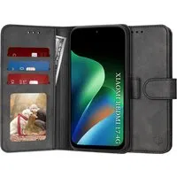 Custodia per Xiaomi Redmi 17 5G / 17 4G, Techsuit, Diary Book, Nera — 3