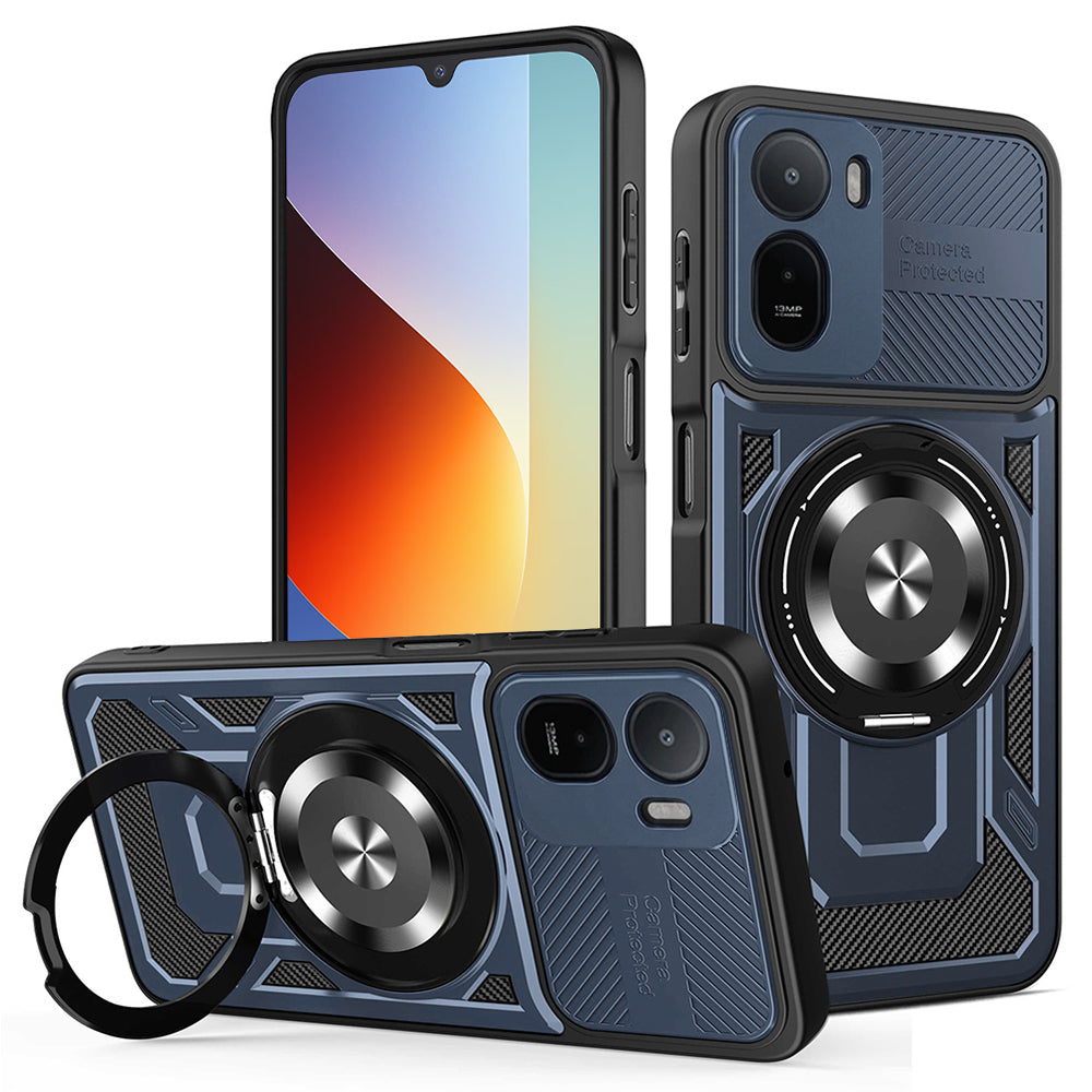 Custodia per Xiaomi Redmi A7 Pro 4G, Techsuit, RuggedCam, Blu