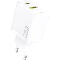 Caricabatterie Rete Dudao A27TEU, 30W, 3A, 1 x USB-A - 1 x USB-C, Bianco — 3
