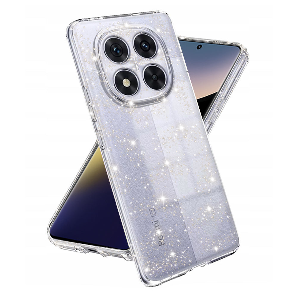 Custodia per Xiaomi Poco X7 / Note 14 Pro 5G, Techsuit, SparkleSkin, Trasparente