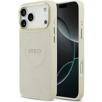 Custodia MagSafe per Apple iPhone 17 Pro Max, Guess, Peony Hot Stamp, Beige — 3