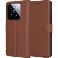 Custodia per Xiaomi 14, Techsuit, Leather Folio, Marrone — 3