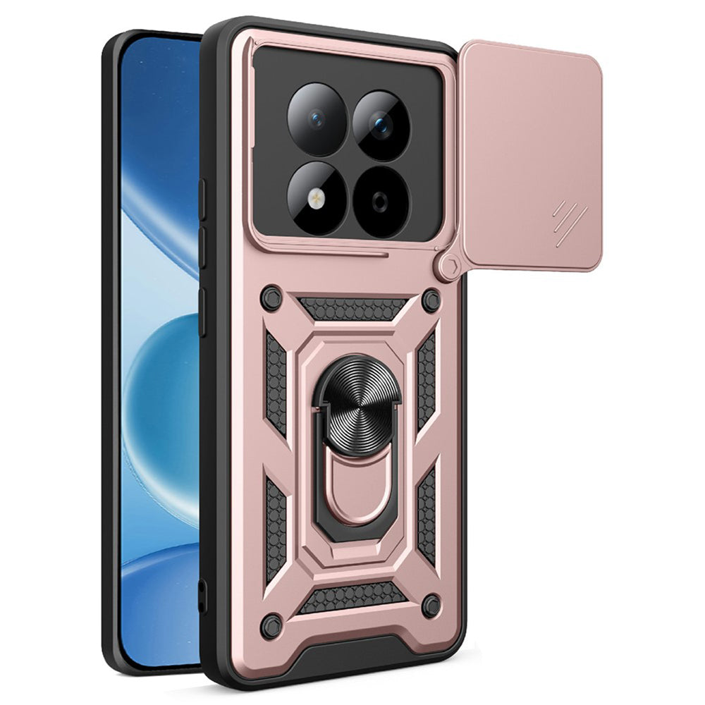 Custodia per Xiaomi Redmi Note 15 Pro 5G, Techsuit, CamShield, Rosa Dorata
