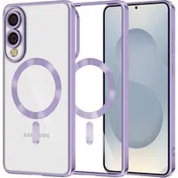 Custodia MagSafe per Samsung Galaxy S25 Edge S937, Techsuit, Luxury Crystal, Viola Chiaro — 3