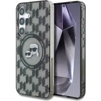 Custodia MagSafe per Samsung Galaxy S25 S931, Karl Lagerfeld, IML Monogram Karl & Choupette's Heads, Nera — 3
