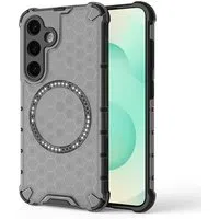 Custodia MagSafe per Samsung Galaxy S25+ S936, Techsuit, HoneyComb Shield, Nera — 3