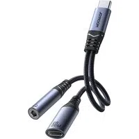 Adattatore Audio USB-C - 3.5mm / USB-C Joyroom SY-C02, Nero — 3