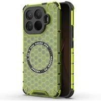 Custodia MagSafe per Xiaomi 15T Pro, Techsuit, HoneyComb Shield, Verde — 3