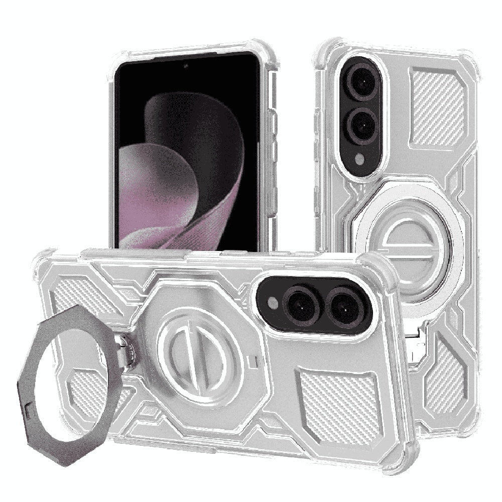 Techsuit Custodia per Samsung Galaxy S25 Edge S937, Techsuit, Carbon Shield Pro, Bianca