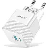Caricabatterie Retea Techsuit CHPD216 Tiny, 25W, 3A, 1 x USB-A - 1 x USB-C, Bianco — 3