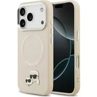 Custodia MagSafe per Apple iPhone 17 Pro, Karl Lagerfeld, Karl & Choupette Pins, Beige — 3