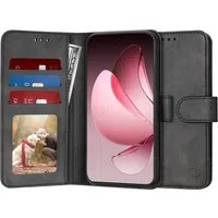 Custodia per Oppo Reno13 Pro, Techsuit, Diary Book, Nera — 3