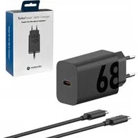 Caricabatterie da rete con cavo USB-C Motorola, 68W, 6.2A, 1 x USB-C, Nero PG38C06281 — 3