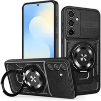Custodia per Samsung Galaxy S25 FE, Techsuit, RuggedCam, Nera — 3