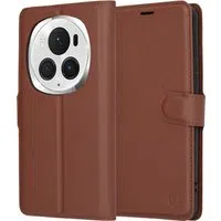 Custodia per Honor Magic6 Pro, Techsuit, Leather Folio, Marrone — 3