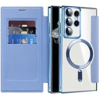 Custodia MagSafe per Samsung Galaxy S22 Ultra 5G S908, Techsuit, SmartMag Book, Blu — 3