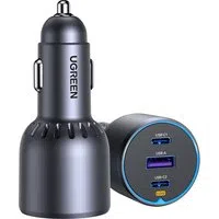 Caricabatterie Auto UGREEN EC703, 75W, 3.25A, 1 x USB-A - 2 x USB-C, Nero — 3