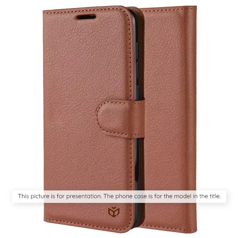 Custodia per Oppo A5 4G / A5 5G, Techsuit, Leather Folio, Marrone — 2