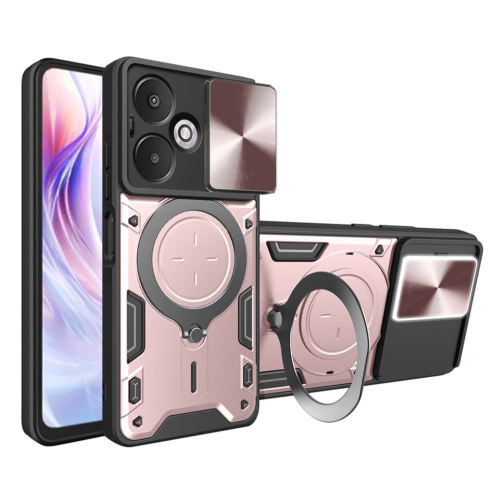 Custodia per Xiaomi Redmi 13C 5G, Techsuit, CamGuard Pro, Rosa Dorato